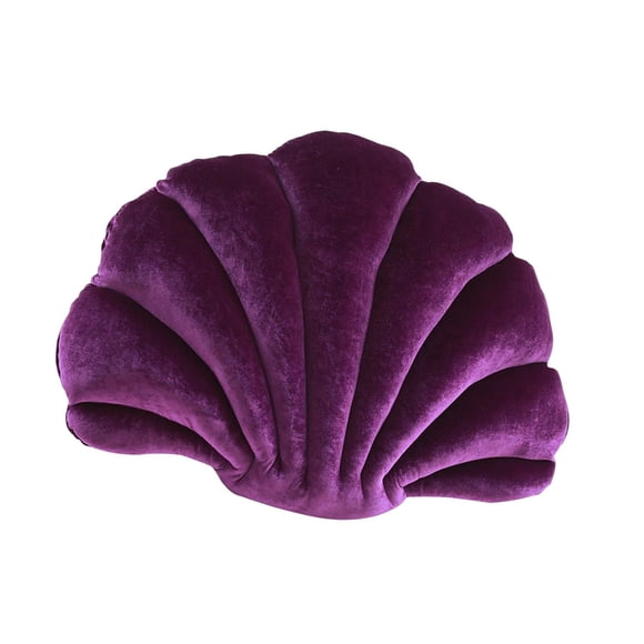 Almohada de concha de mar, cojín para silla, cojín de coche relleno firme, decoración para dormitorio, habitación, regalo de inauguración de la casa, Morado oscuro