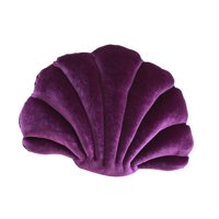 Magideal - Almohada De Concha De Mar, Cojín Para Silla, Cojín De Coche Relleno Firme, Decoración Para Dormitorio, Habitación, Regalo De Inauguración De La Casa, Morado Oscuro