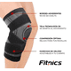 thumbnail image 2 of Rodillera Deportiva Compresion Fitnics Set X2 Banda Sujecion Color Gris Talle M, 2 of 3