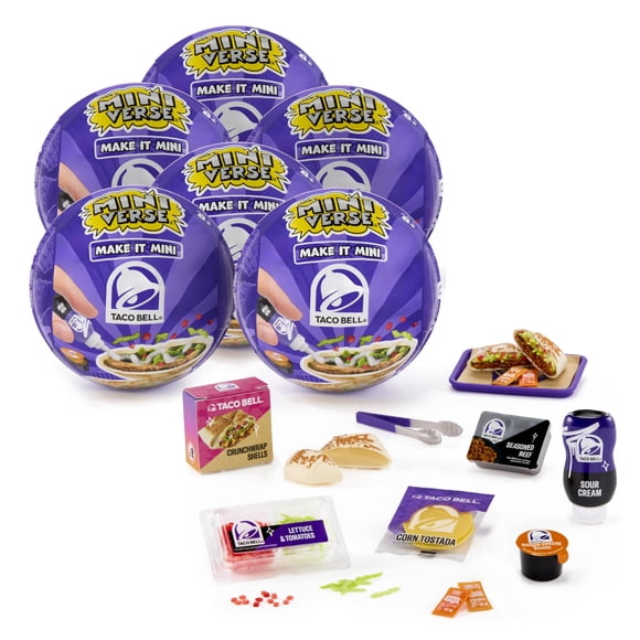 Mini coleccionables MGA's Miniverse Taco Bell, paquete de 6