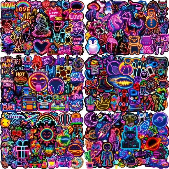 Paquete De Stickers Para Botella De Agua 300 Piezas Vinilo Impermeable