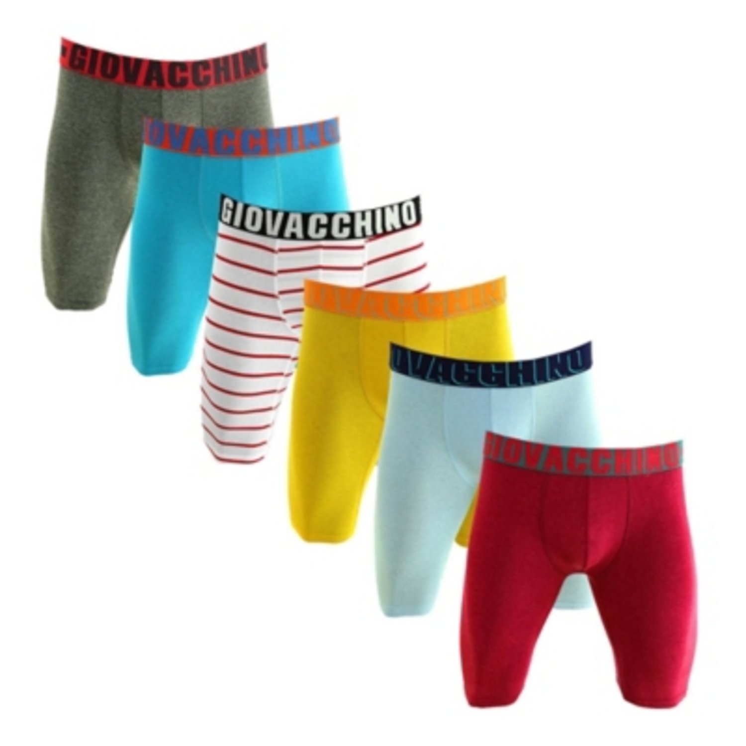 Giovacchino - Pack De 6 Boxer Largo Algodón Hombre