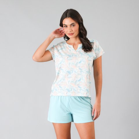 Set Top + Short Flores Mujer 33847-247