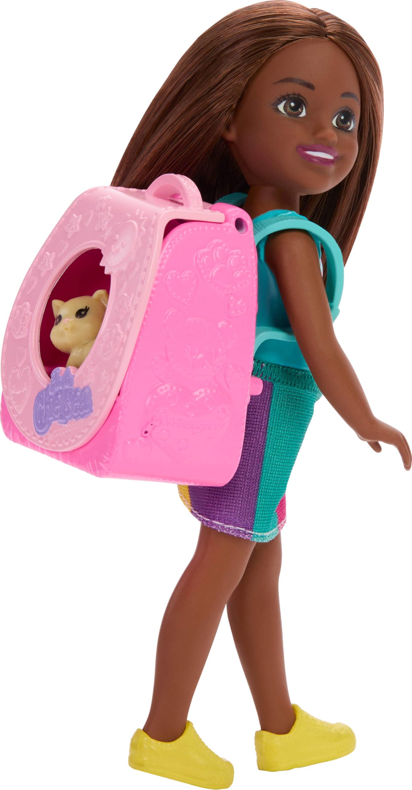 Mochila Playtime Kitty, Muñeca Barbie Chelsea Con Accesorios