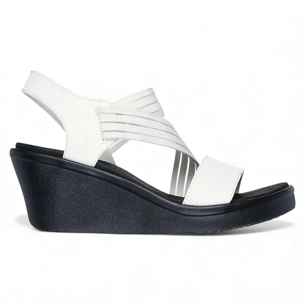 Sandalia Mujer Rumble On My Go To Wht Skechers