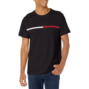 Camiseta Tommy Hilfiger De Manga Corta Con Logo Para Hombre - Negro