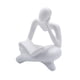 thumbnail image 5 of Lector de resina Estatua Decoración Mini Ornamento Figuras Artesanía Personas Escultura Regalo Moderno para Mesa Sala de estar Oficina Dormitorio , Blanco, 5 of 5