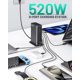 thumbnail image 2 of Estación de carga hosowe 520 W USB C 8 puertos GaN PD 100w, 2 of 3