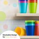 thumbnail image 5 of Juego de 18 vasos de plástico para beber para niños pequeños, 240 ml - PLASKIDY, 5 of 5