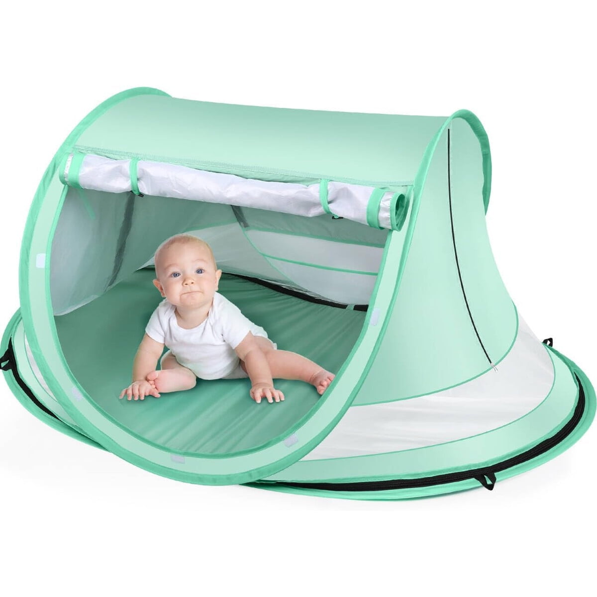 Carpa Playa Bebé Kapeazo Pop Up Upf50 137x89x66cm Verde
