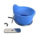 thumbnail image 4 of Comedero para pájaros, para jaula de agua para alimentos, portátil, fácil de limpiar con soporte de material acero inoxidable, de alimentación , Azul, 4 of 5
