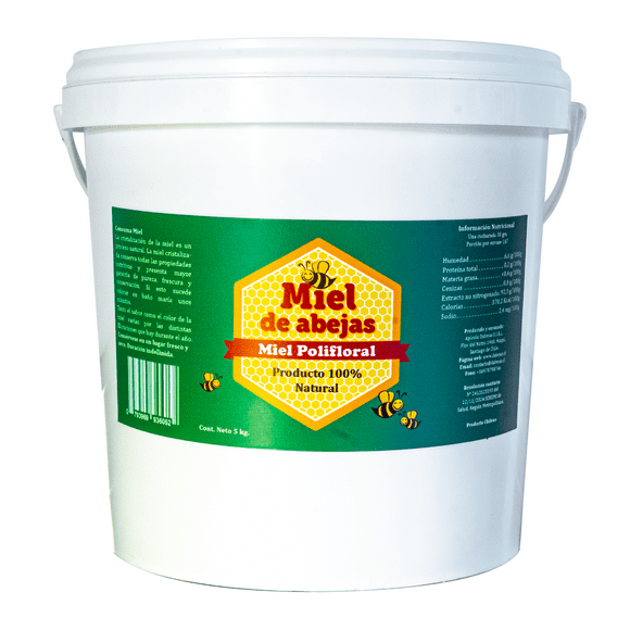 Miel Pura De Abejas Polifloral 5 Kg. Directo Del Apicultor.