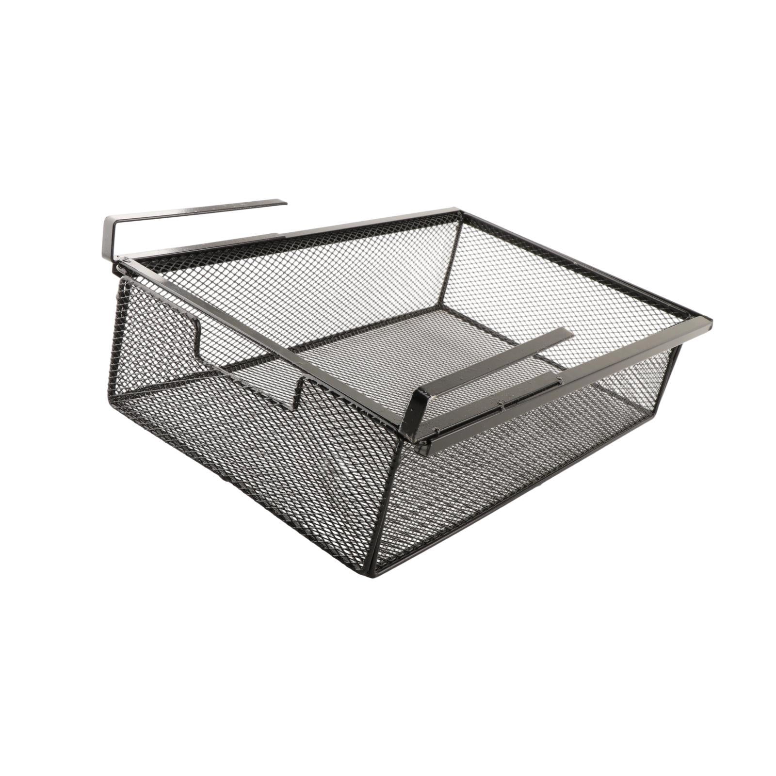 Bothyi - Organizador De Escritorio Con Cesta De Malla Y Cajón Colgante Para Armario, Hogar Y Oficina, Color Negro