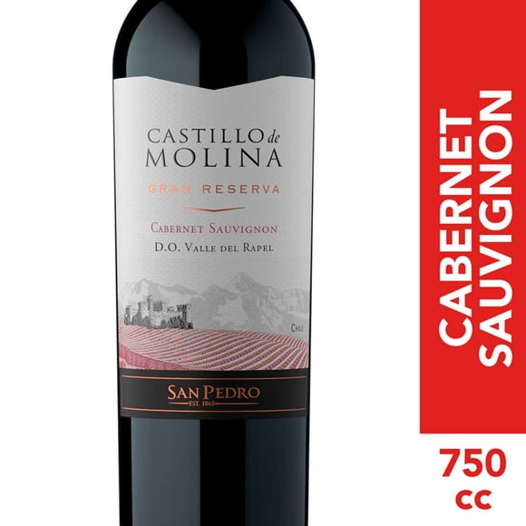 Vino Tinto Castillo de Molina Cabernet Sauvignon Gran Reserva Botella, 750 ml