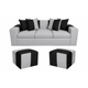 thumbnail image 2 of Sofa + 2 Puff Benjamin Gris negro, 2 of 2