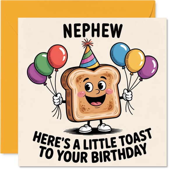 Tarjeta de felicitación Stuff4 Nephew Birthday A Little Tost to You