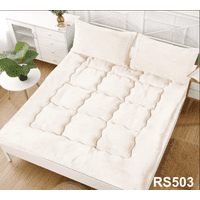 Todostore - Cubre Colchón Protector Acolchado Para Cama 2 Plazas Crema