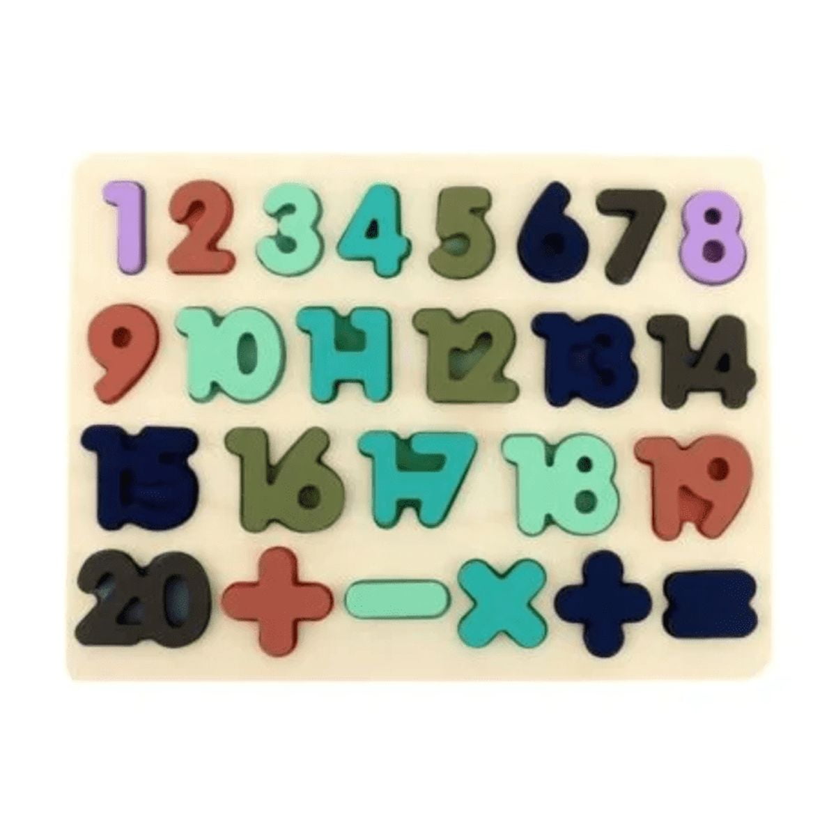 Genérico - Tabla 3d Número Juego De Encaje Madera