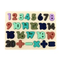 Genérico - Tabla 3D Número Juego De Encaje Madera