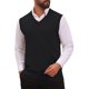 thumbnail image 4 of INSPIRE CHIC Chaleco de Punto para Hombre, Top de Capas, Suéter sin Mangas, Pulóver M Negro, 4 of 5