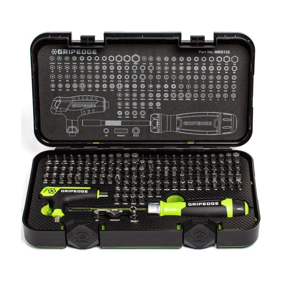 Juego de controladores multibit R.P.T., 132 piezas, GripEdge Tools