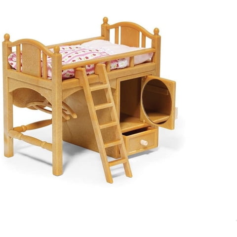 Cama Alta Ternurines Toy Bed Calico Critters Con Cajón Y Armario