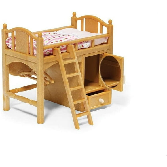 Cama alta Ternurines Toy Bed Calico Critters con cajón y armario