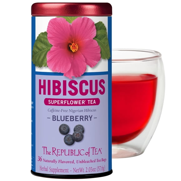 Té de hierbas The Republic of Tea Hibiscus Blueberry Superflower