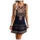 thumbnail image 1 of Vestido De Mujer Negro Vintage Estampado Bohemio, 1 of 6