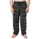 thumbnail image 1 of Pantalón de pijama IZOD de franela tejida para hombre, algodón a cuadros, color verde, 1 of 5
