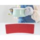 thumbnail image 5 of REGALWOVEN Juego de 6 Manteles Individuales de Cuero Sintético para Decoración de Mesa de Comedor de Cocina, Manteles Individuales Resistentes al Calor Lavables, Mantel Limpiable Rojo 19*12in, 5 of 7