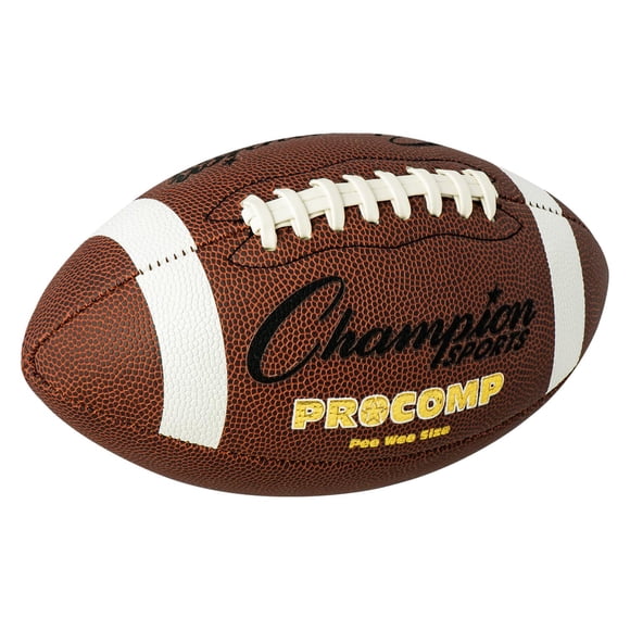 Balón de fútbol americano Champion Sports Pee Wee Pro de cuero marrón
