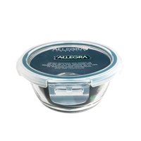 Allegra - Pack X 4 Contenedor Hermético De Vidrio Redondo 3,70 Litros –