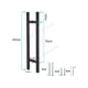 thumbnail image 2 of Manillon Doble Acero Inoxid 100cm Para Puerta Madera Cristal, 2 of 4