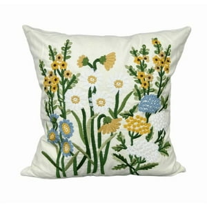 Genérico - Fundas De Cojines Bordadas A Elección 45X45 Diseño 7 Color Blanco