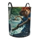 thumbnail image 2 of Oso Paddington Cesta de lavandería de gran capacidad redonda con asa, bolsa para ropa sucia plegable, almacenamiento para dormitorio, baño y lavadero 44x35 cm, 2 of 6