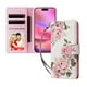 thumbnail image 2 of FOXDOCK Funda Tipo Cartera Floral para Samsung Galaxy S25 Edge ,Funda con Tapa de Cuero PU, Protección Antigolpes con Ranuras para Tarjetas y Soporte, 2 of 5