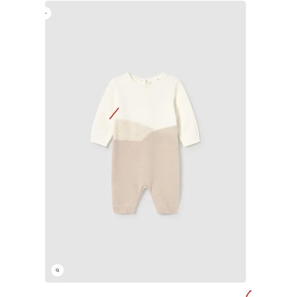 Enterito tejido de punto recien nacido beige 1 A 2 Meses