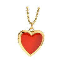 Ioensy - Collar Con Medallón Para Mujer, Joyería Conmemorativa, Recuerdo Rojo, Elegante, Ajustable