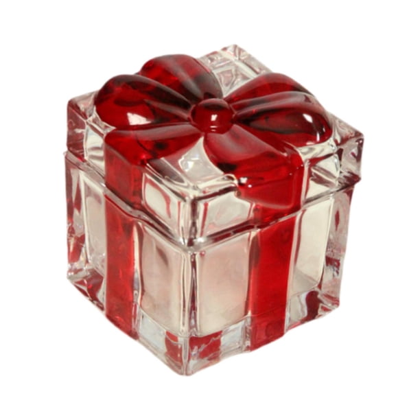 Azucarero Tarro de caramelos Tarro de cristal para guardar Caja de almacenamiento Contenedor Joyero con tapa Tarro de galletas para té Dulces Galletas Rojo pequeño