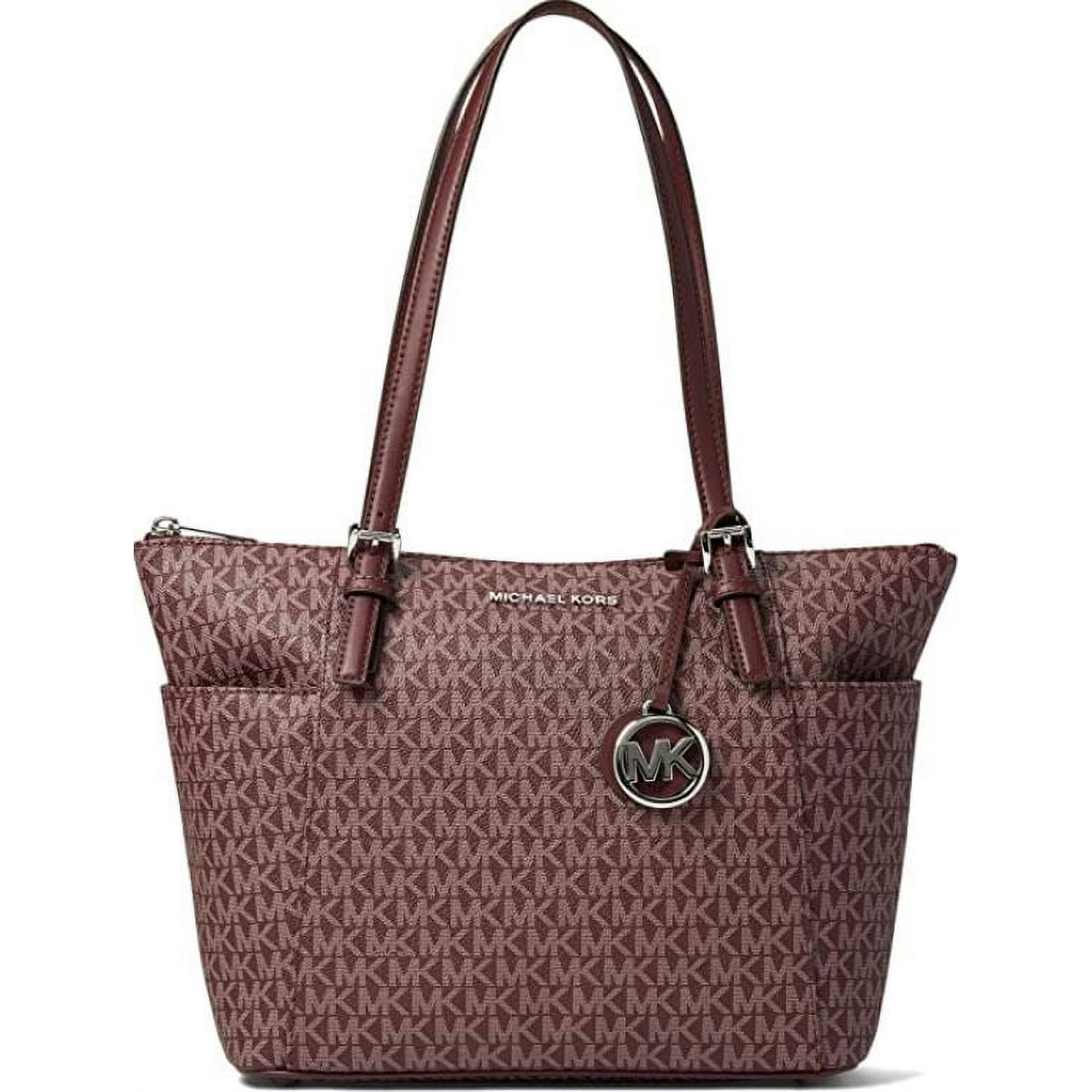 Bolso Michael Kors Tote Con Cremallera Superior Jet Set Merlot