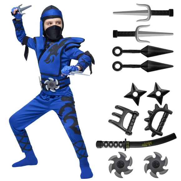 Disfraz infantil Spooktacular Creations Ninja Birdy Blue Small