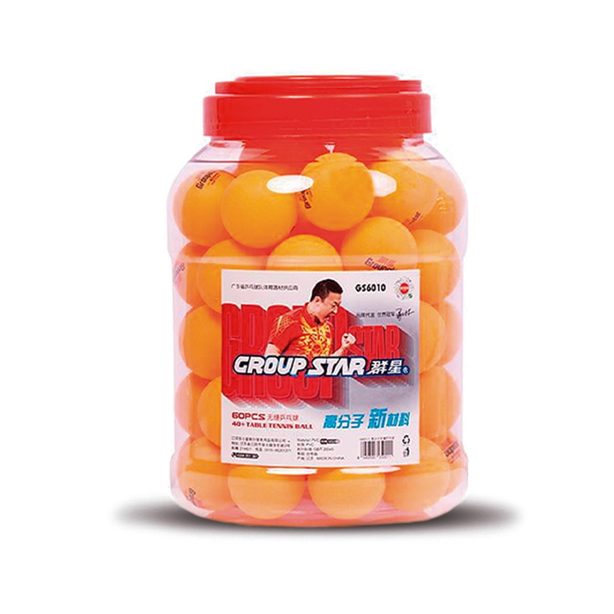 Genérico - Tarro De 60 Pelotas Pvc De Ping Pong Groupstar Training – Gs6010
