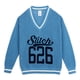 thumbnail image 3 of Jersey Disney Lilo & Stitch Crochet Varsity con cuello en V, azul, 3 of 9