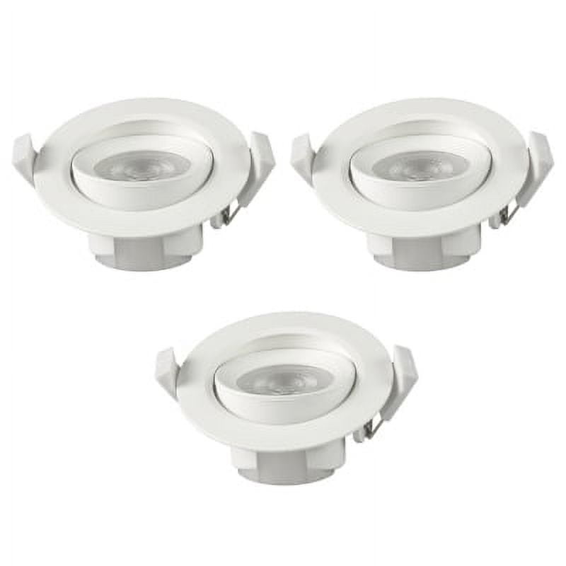 Hb Led - Pack 3 Foco Basculante Led Embutido Spot 6,5w 3000k Redondo Para Cielo
