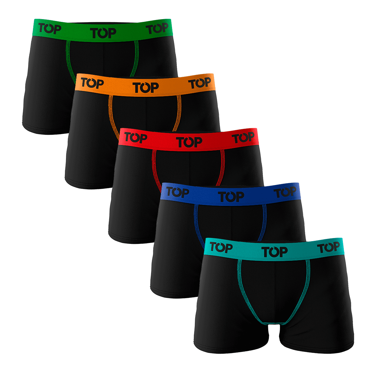 Top - Bóxer Niño Algodón Color Pack 5 C8