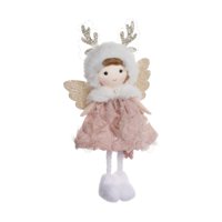 Magideal - Colgante De Árbol De Navidad, Muñeco De Navidad De Peluche, Figura Navideña Bonita, Adorno De Ángel Para Celebración, Sala De Estar Y Hogar Rosa