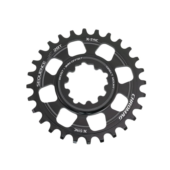 Corona Chromag Sequence X-Sync DM3 Aluminio Negro 28T