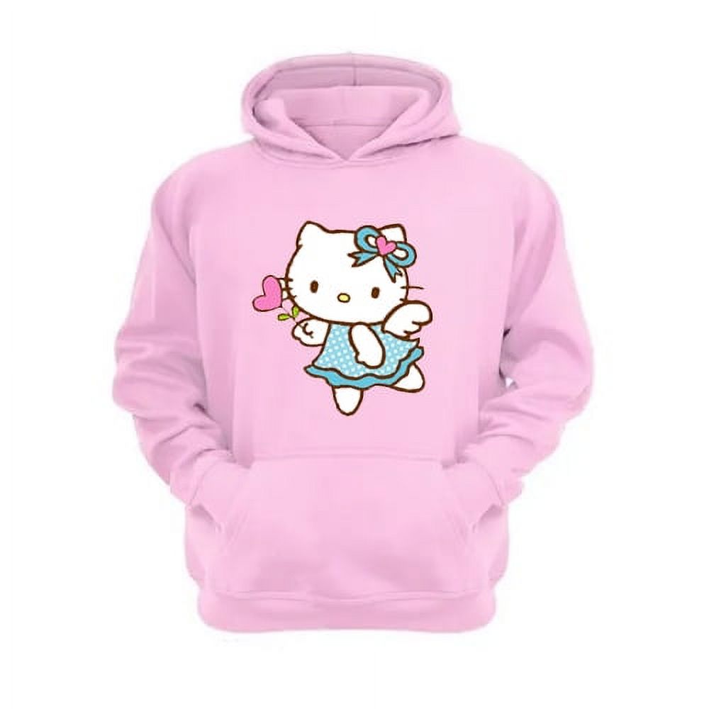 Genérico - Polerón Canguro Gatita Kitty Rosa Talla M Unisex
