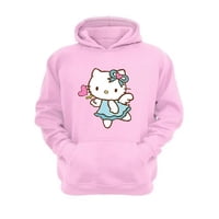 Genérico - Polerón Canguro Gatita Kitty Rosa Talla Xs Unisex